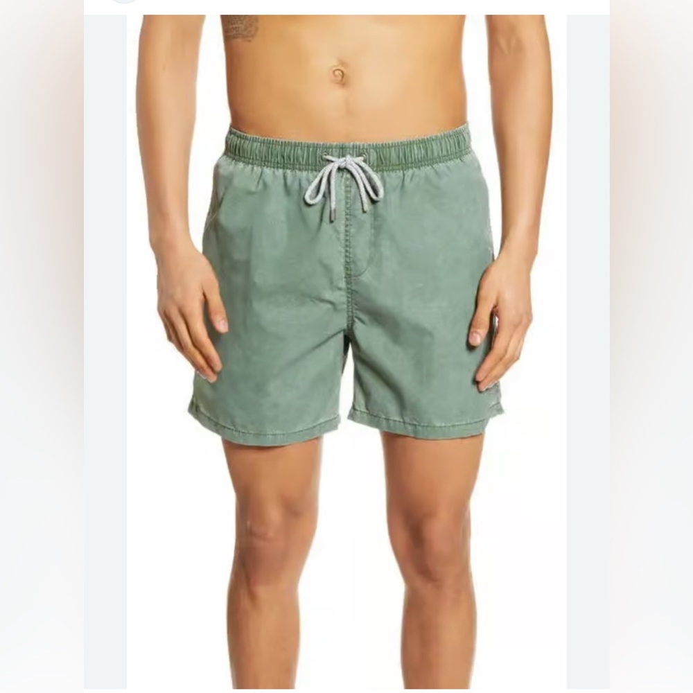 Vintage Summer Men’s Summer Washed Nylon Swim Trunks- Sz Medium